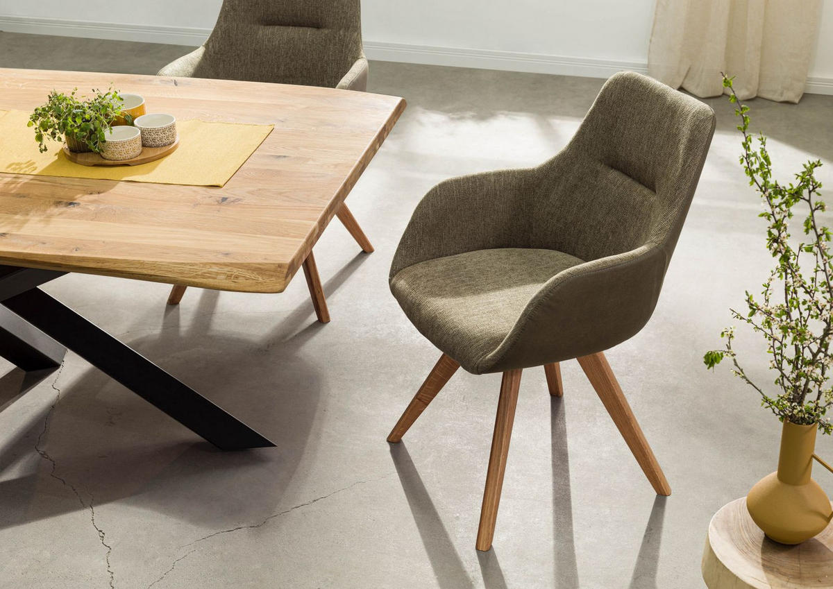 STUHL 100% Polyester 56 x 60 x 87 cm grün TACOMA #13 - Grün, Kunststoff (56/87/60cm) - Massivmoebel24