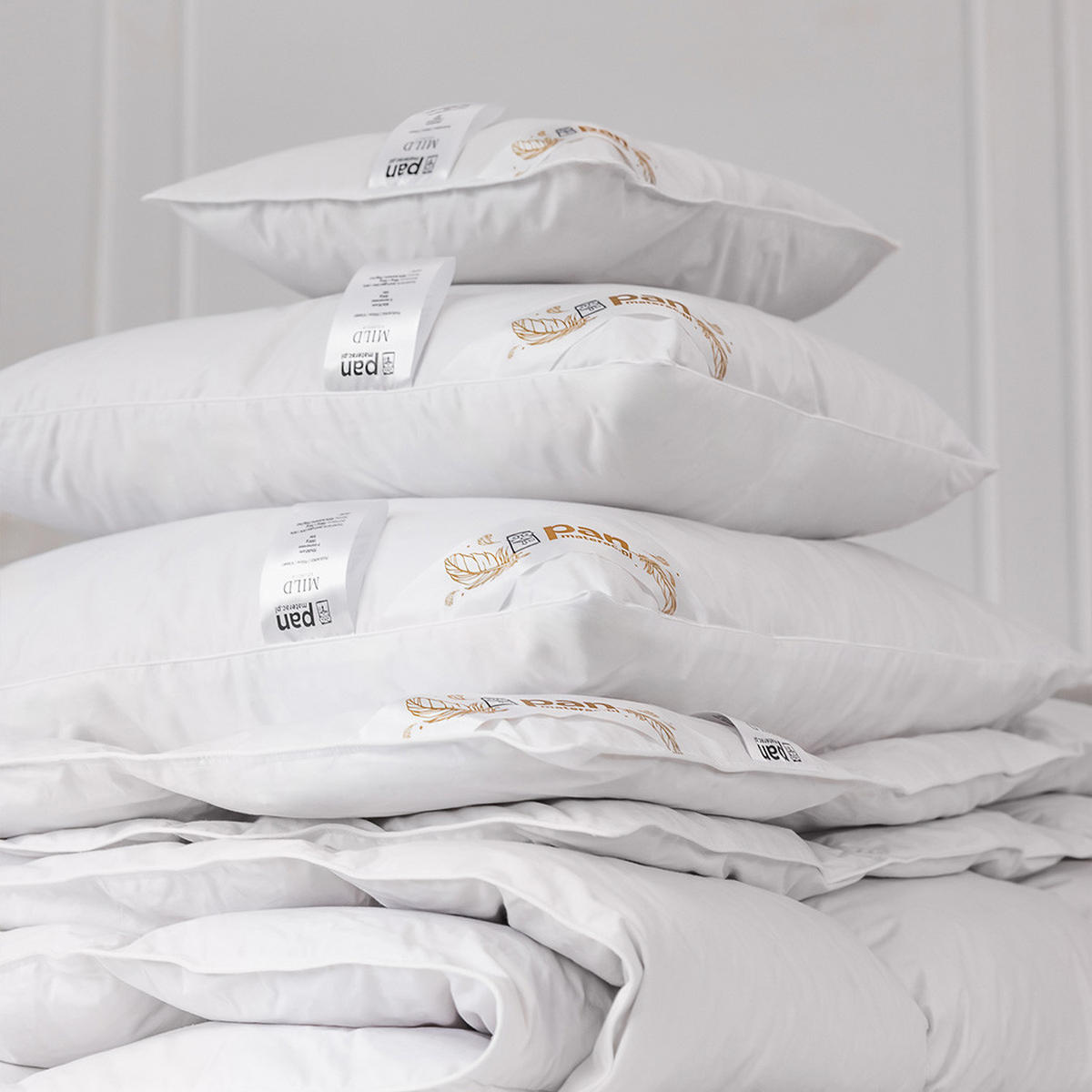 DAUNENKISSEN Mild - Weiß, Textil (70/80cm) - Mr Mattress
