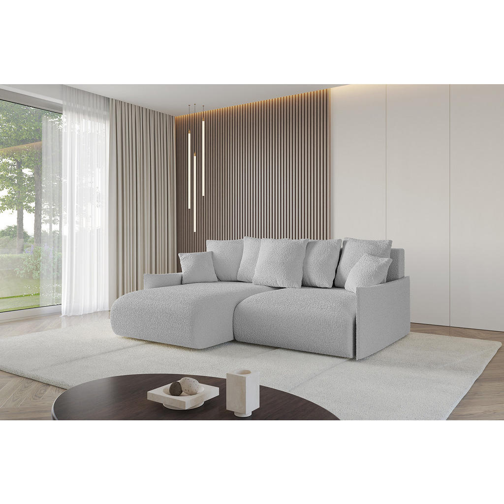 Thumbnail - Altdecor Ecksofa, Hellgrau, Textil, 4-Sitzer, 216x177 cm, Wohnzimmer, Sofas & Couches, Wohnlandschaften, Ecksofas