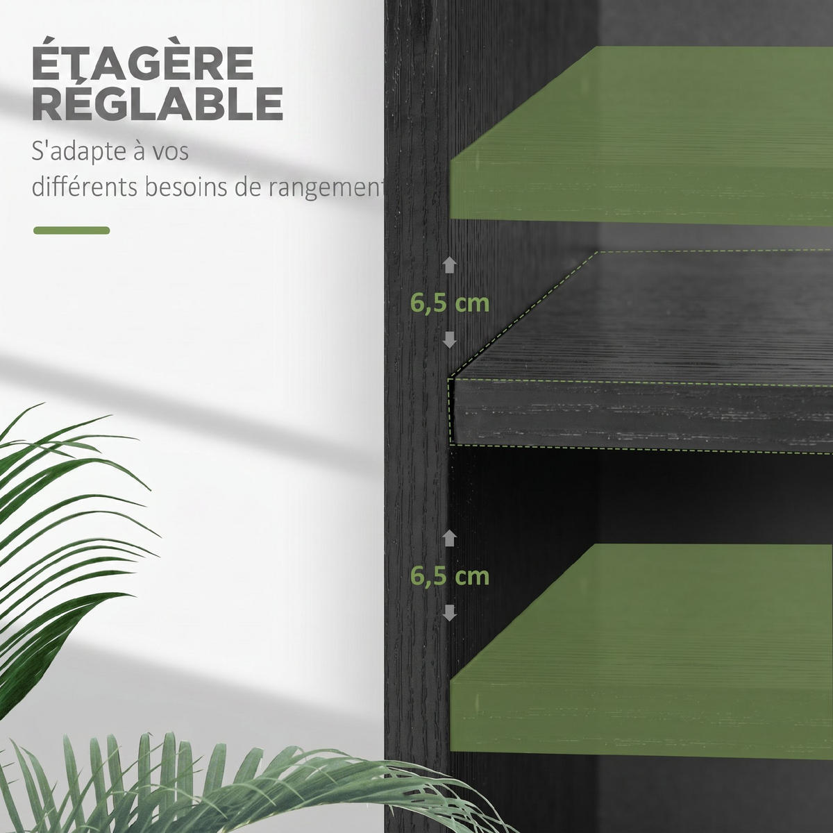 BÜCHERREGAL,2 Fächer verstellbarer Boden 60x24x63cm,schwarz - Schwarz, Holzwerkstoff (60/63/24cm) - Vallsero