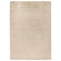 KURZFLOR-TEPPICH Waves 501 Beige 120x170 cm - Beige, Textil (120/170cm) - carpet city