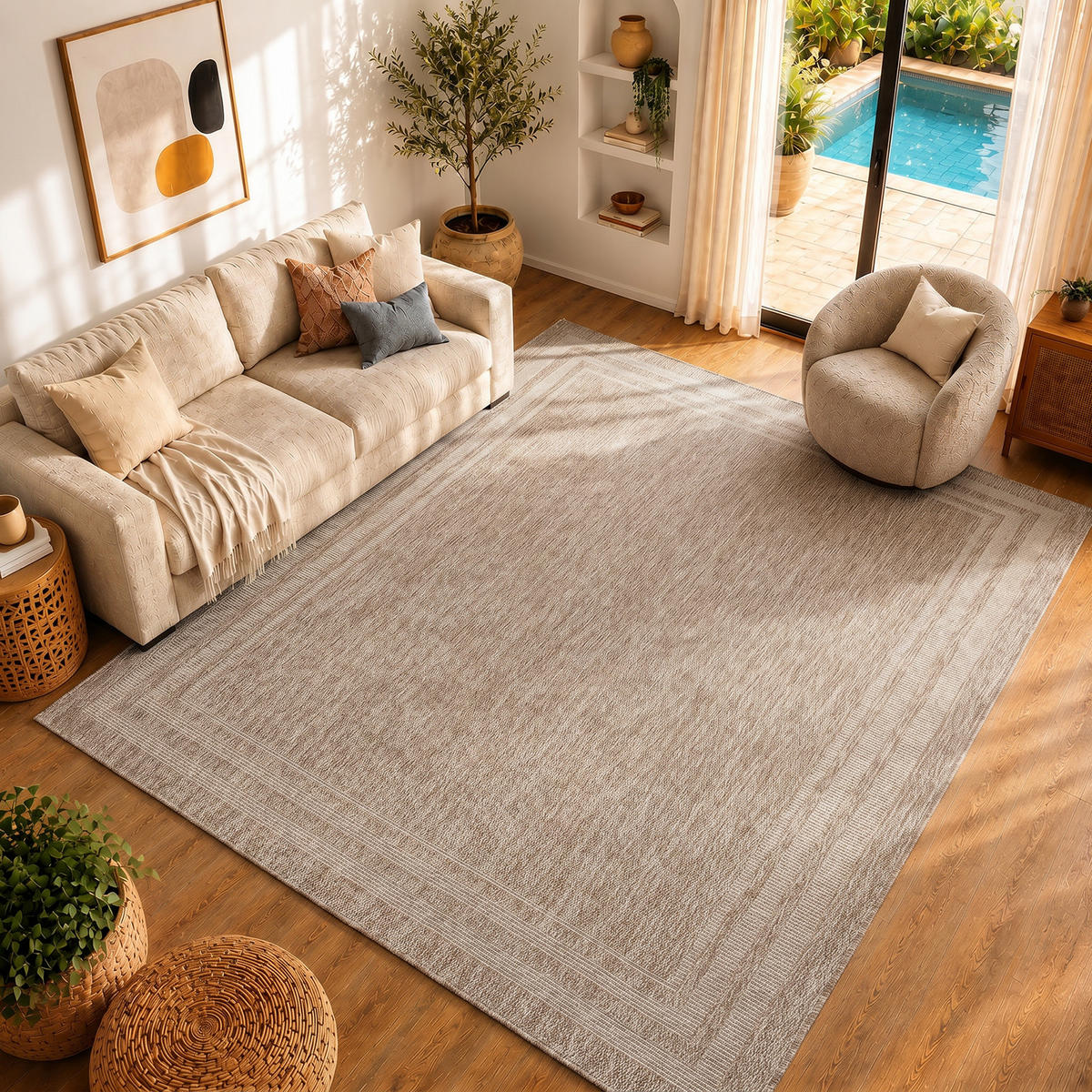 OUTDOORTEPPICH Georgia Jute-Optik 160/213 cm Braun - Braun, Textil (160/213cm) - LIVABLISS