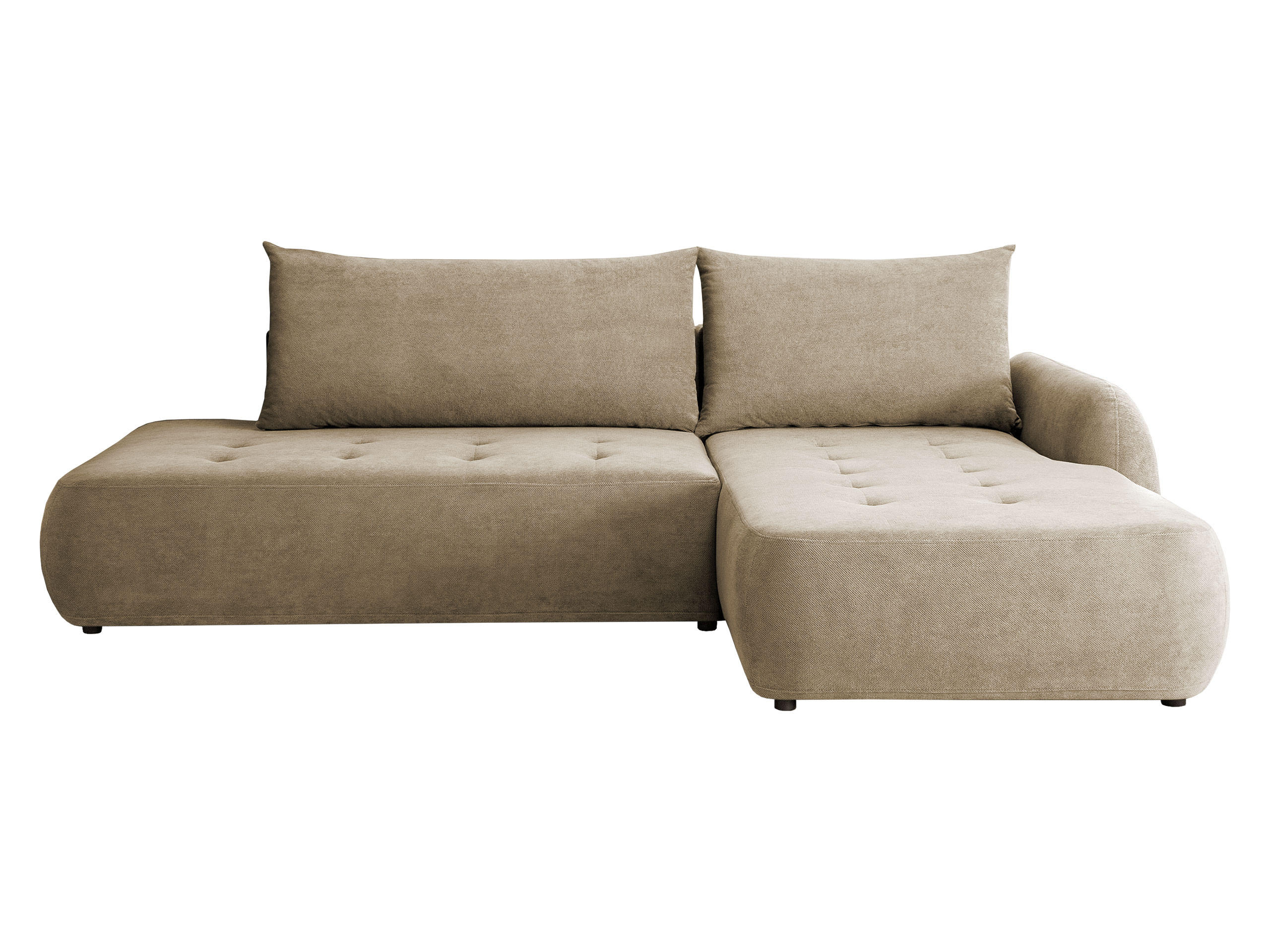 COLTAR Bueno I, Dreapta - bej/negru, material textil/lemn (185/300cm) - MIRJAN24