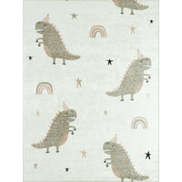 KINDERTEPPICH mit grünem Dinosaurier-Muster Happy 120x160 cm - Grün, Textil (120/160cm) - Nazar Rugs