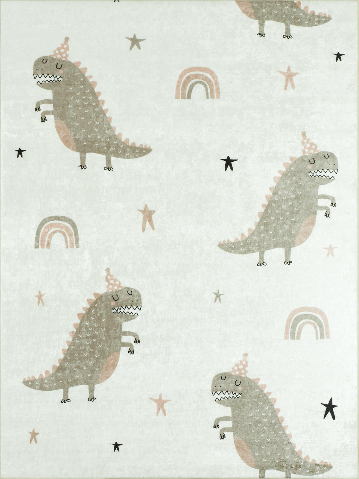 KINDERTEPPICH mit grünem Dinosaurier-Muster Happy 120x160 cm - Grün, Textil (120/160cm) - Nazar Rugs