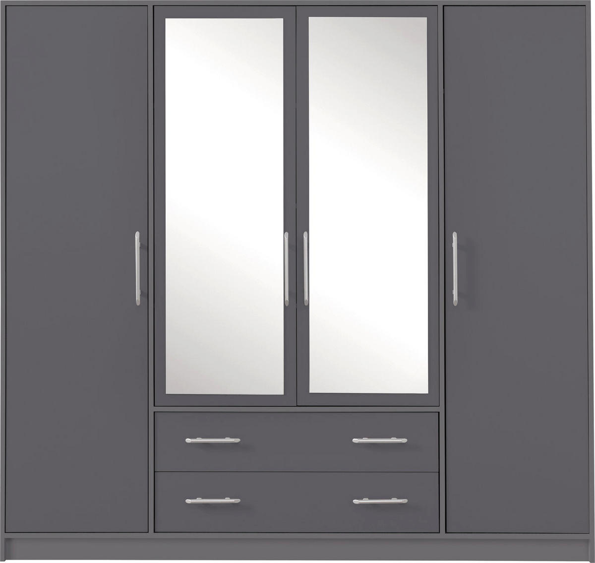 SCHLAFZIMMER Set 3-tlg. – SMART – Grau - Grau, Holzwerkstoff (200/190/56cm) - hi-markt