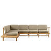 LOUNGESOFA ATREDA links - Beige, Holz/Textil (300/80/175cm) - KONSIMO®