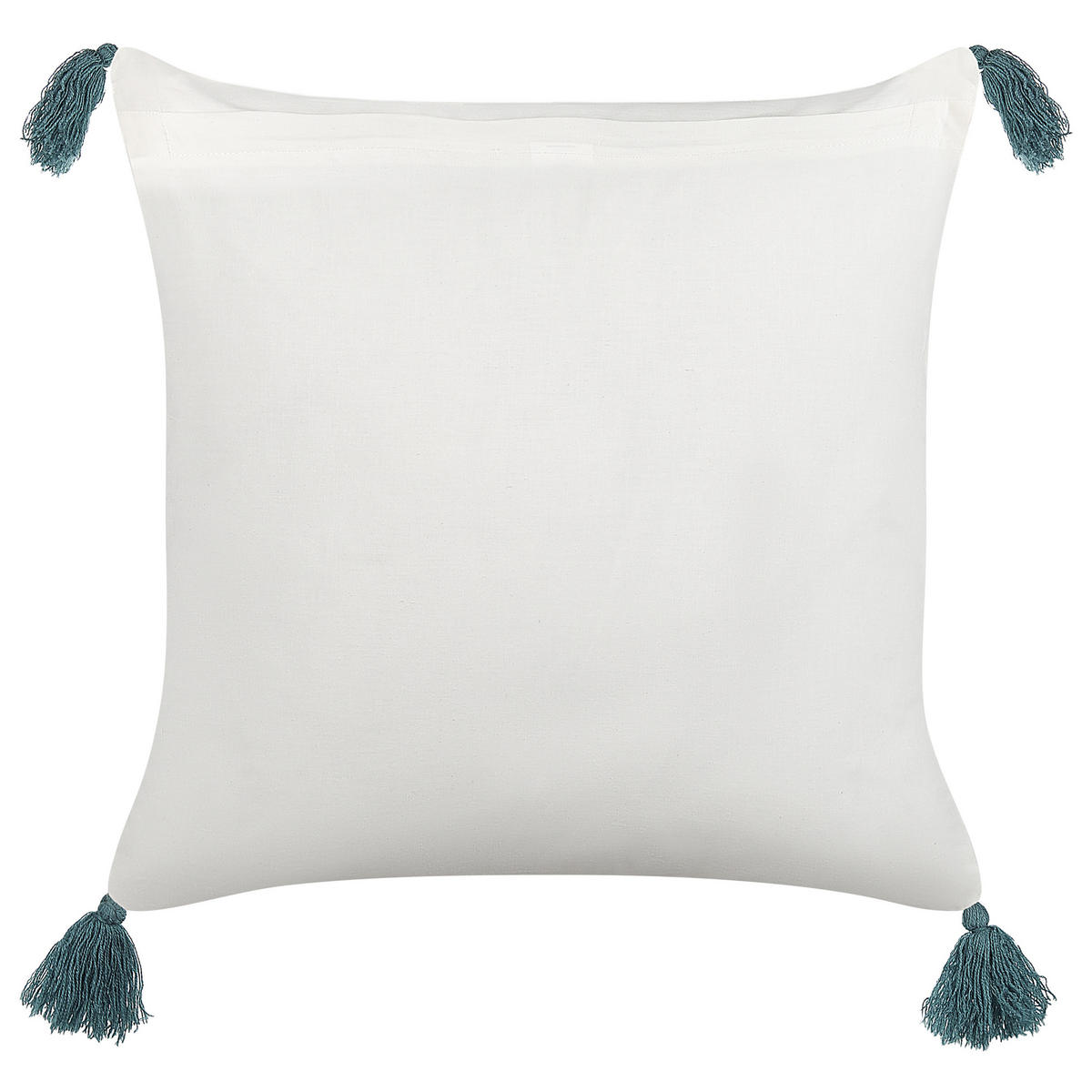 DEKOKISSEN Weiß 45/45 cm Cornus - Weiß, Naturmaterialien/Textil (45/45cm) - Beliani
