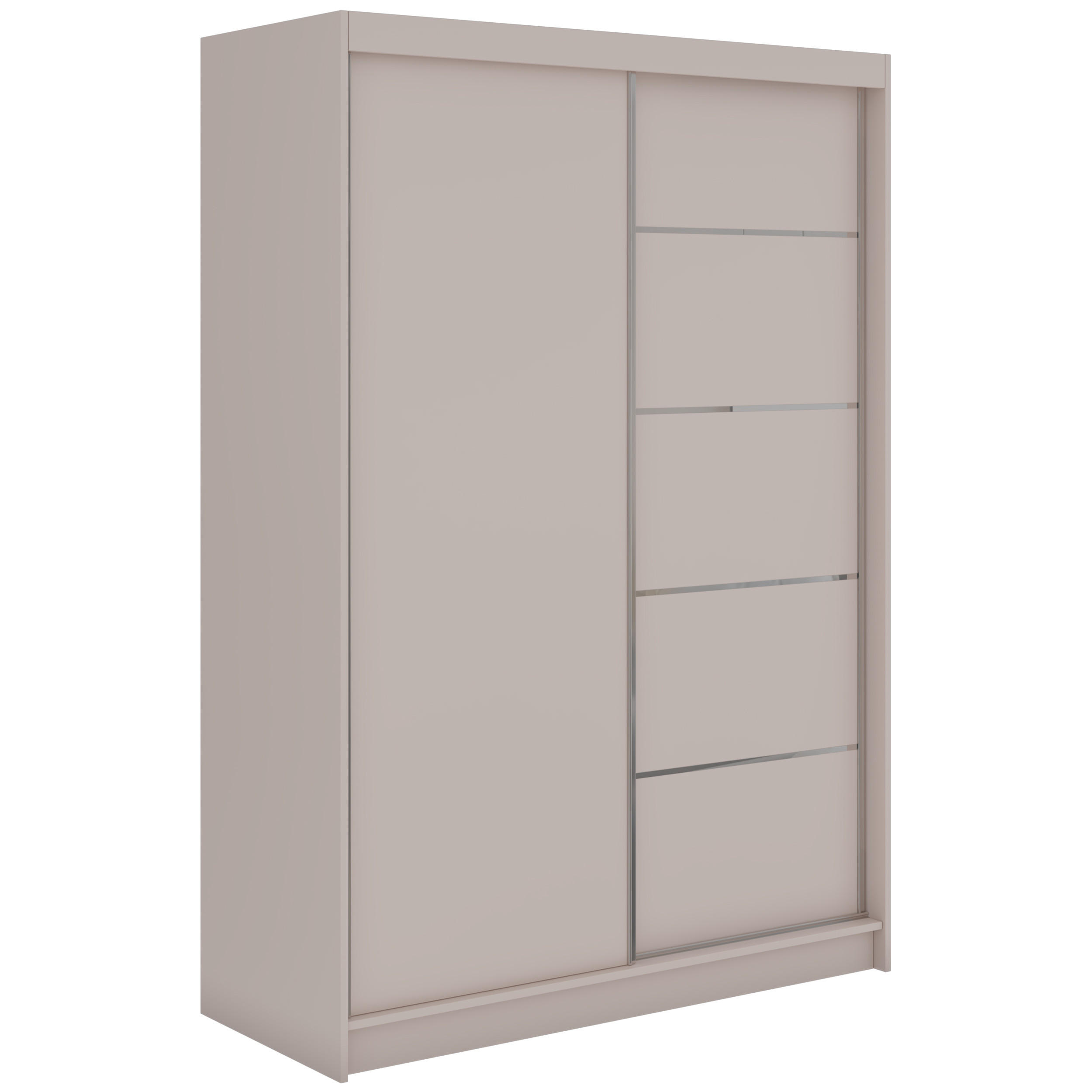 SCHWEBETÜRENSCHRANK 150 - MACEDONIA - Kaschmir - Kaschmir/Alufarben, Holzwerkstoff/Metall (150/216/61cm) - MKS