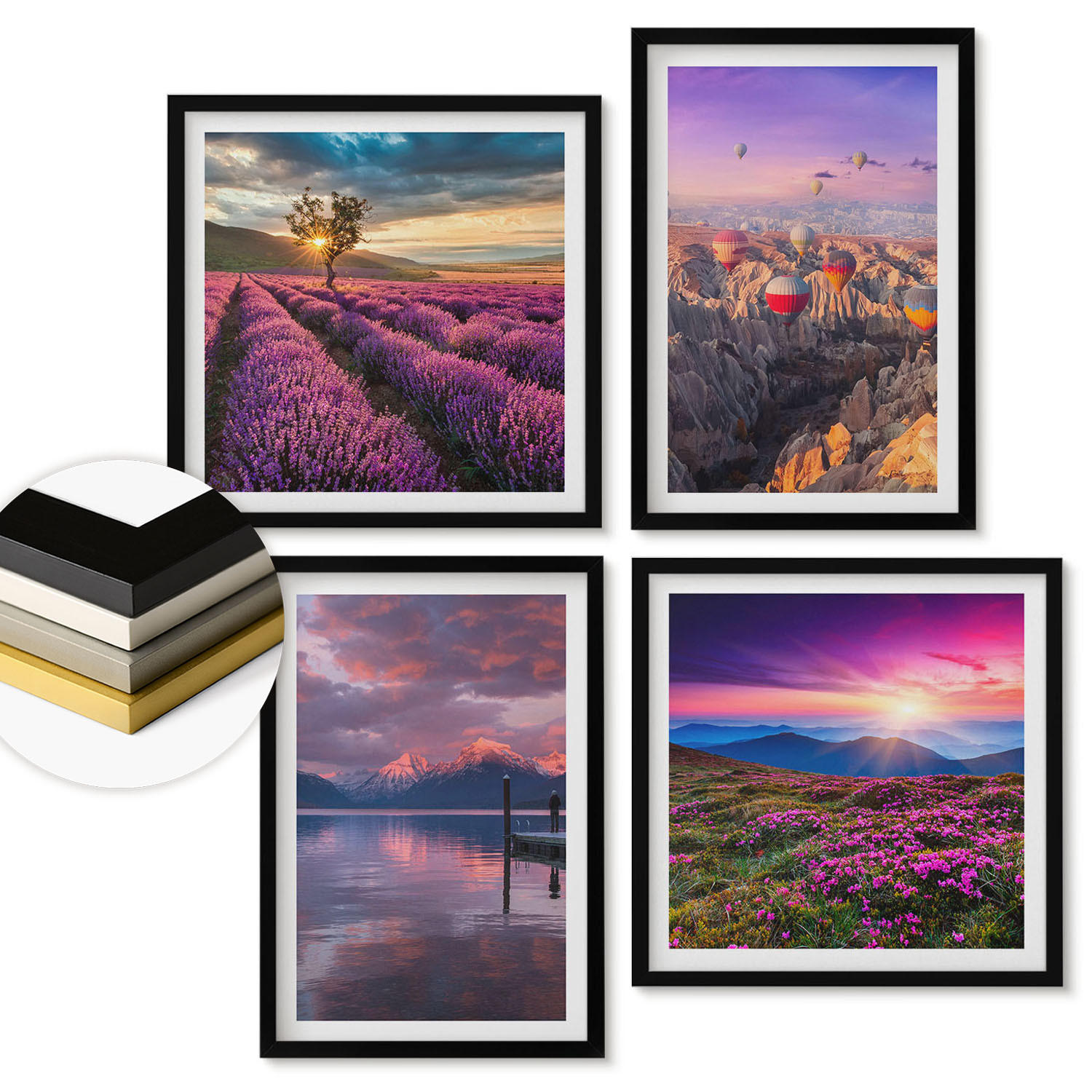 ArtPrintCave Wandbilder Schwarz 50x50 cm