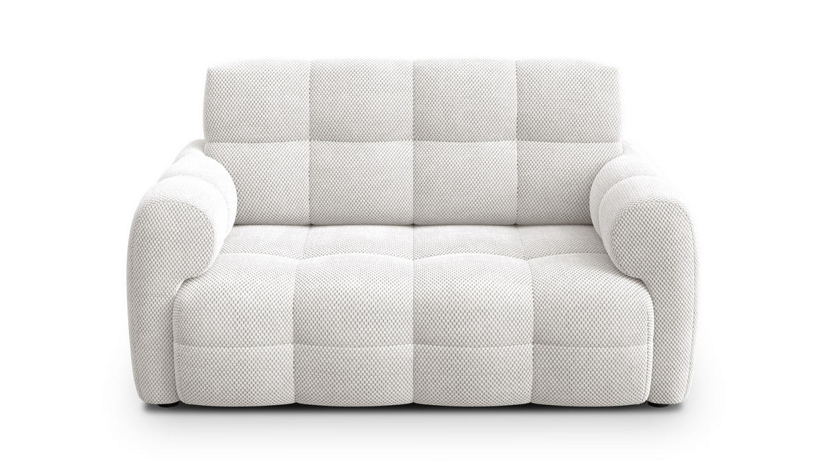 SOFA MELLOW 2-Sitzer, creme - Creme/Schwarz, Holz/Textil (153/87/98cm) - Courtois Laville