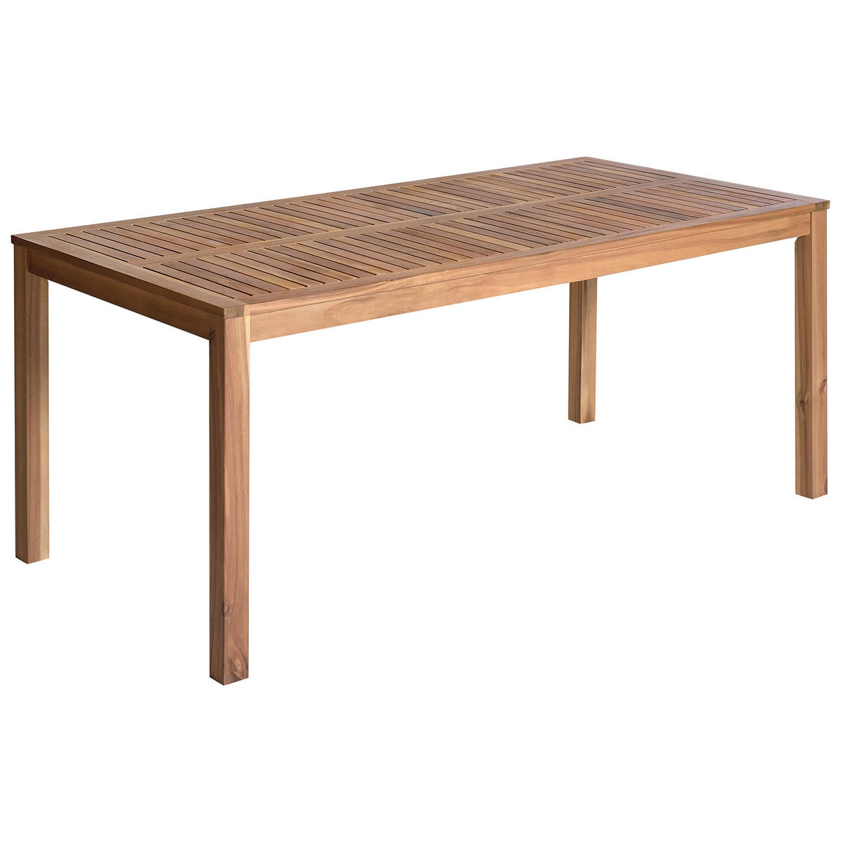 GARTENMÖBEL-SET 4-Sitzer Heller Holzfarbton Ombriano - Hellbraun, Holz - Beliani