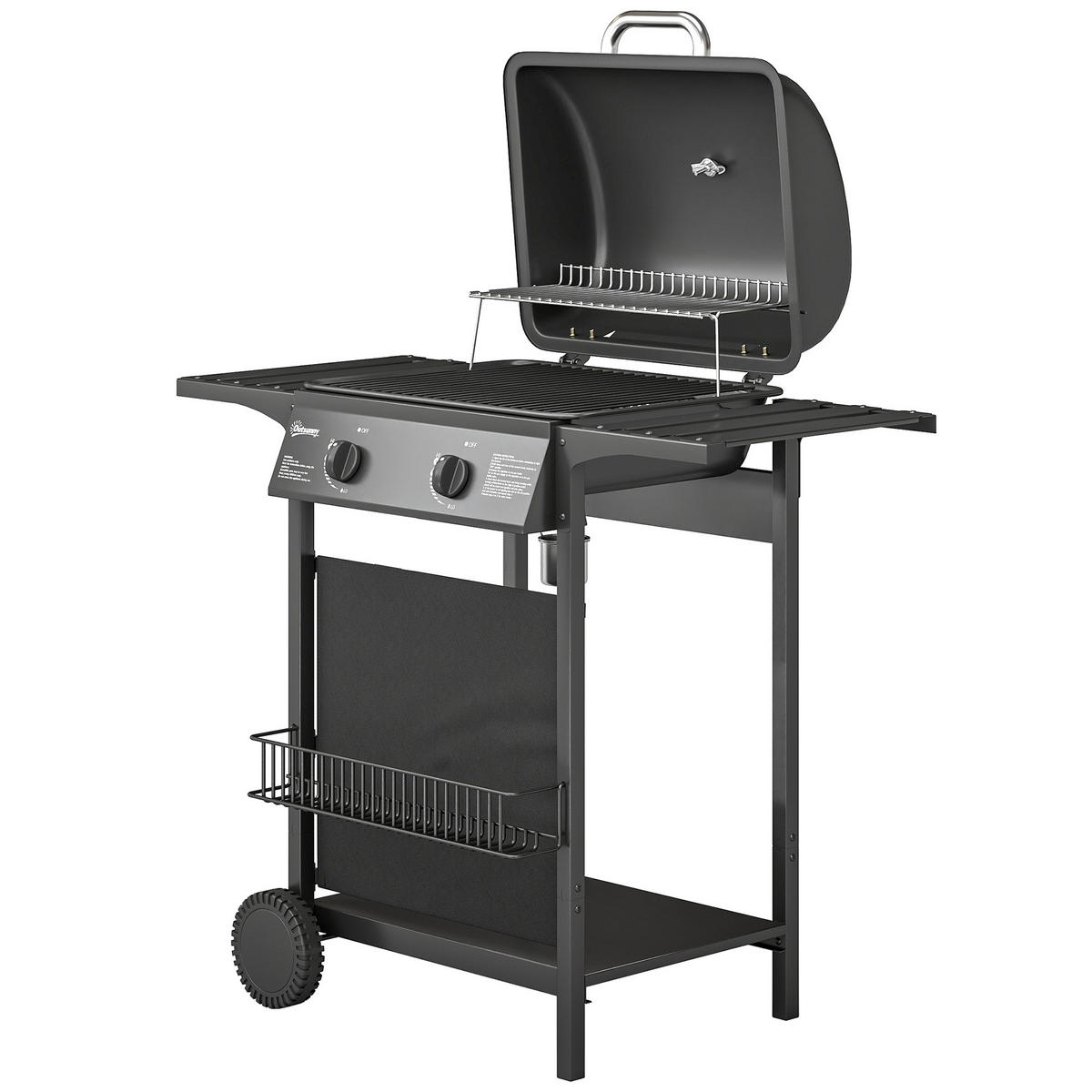 GASGRILL DE-10275 Edelstahl - Schwarz, Metall (56/95/99cm) - ComfortXL
