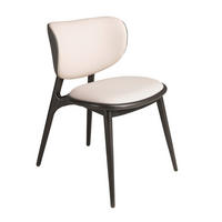 STUHL Angel Cerdá Modell 4257, Kunstleder Creme-Dunkelgrau - Wildeiche/Dunkelgrau, Leder/Holzwerkstoff (54/79/63cm) - ANGEL CERDA