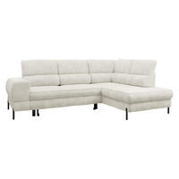 ECKSOFA Clinton, Seite: Rechts - Beige/Schwarz, Holz/Kunststoff (253/174cm) - MIRJAN24