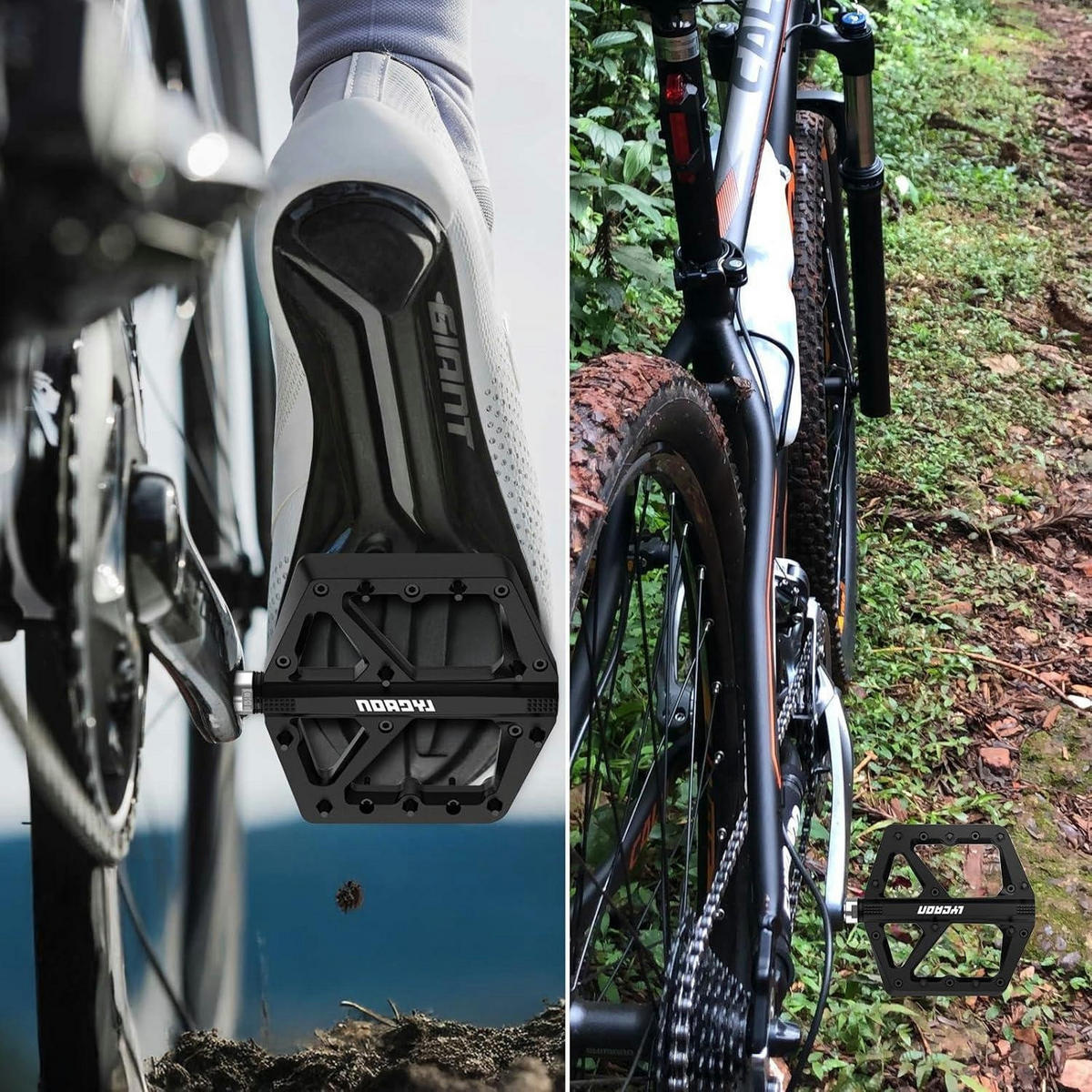 FAHRRADPEDALE Schwarz Rutschfest CR-MO Spindel 9/16 Zoll - Schwarz, Metall (10.9/2/10.9cm)