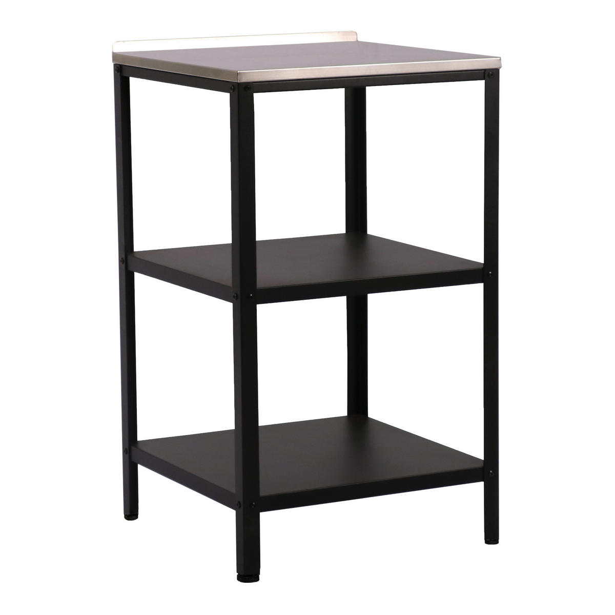 OUTDOOR-STANDREGAL Bolognano - Schwarz, Metall (50/50/92cm) - casa.pro