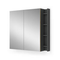 KOUPELNOVÁ ZRCADLOVÁ SKŘÍŇKA Edelin Artisan - antracitová, kompozitní dřevo (80/75/18cm) - Vicco