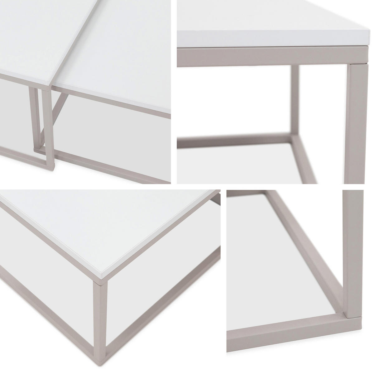 COUCHTISCH-SET Dual Cashmere - Kaschmir, Holzwerkstoff/Metall (76/76/39cm) - MIRJAN24