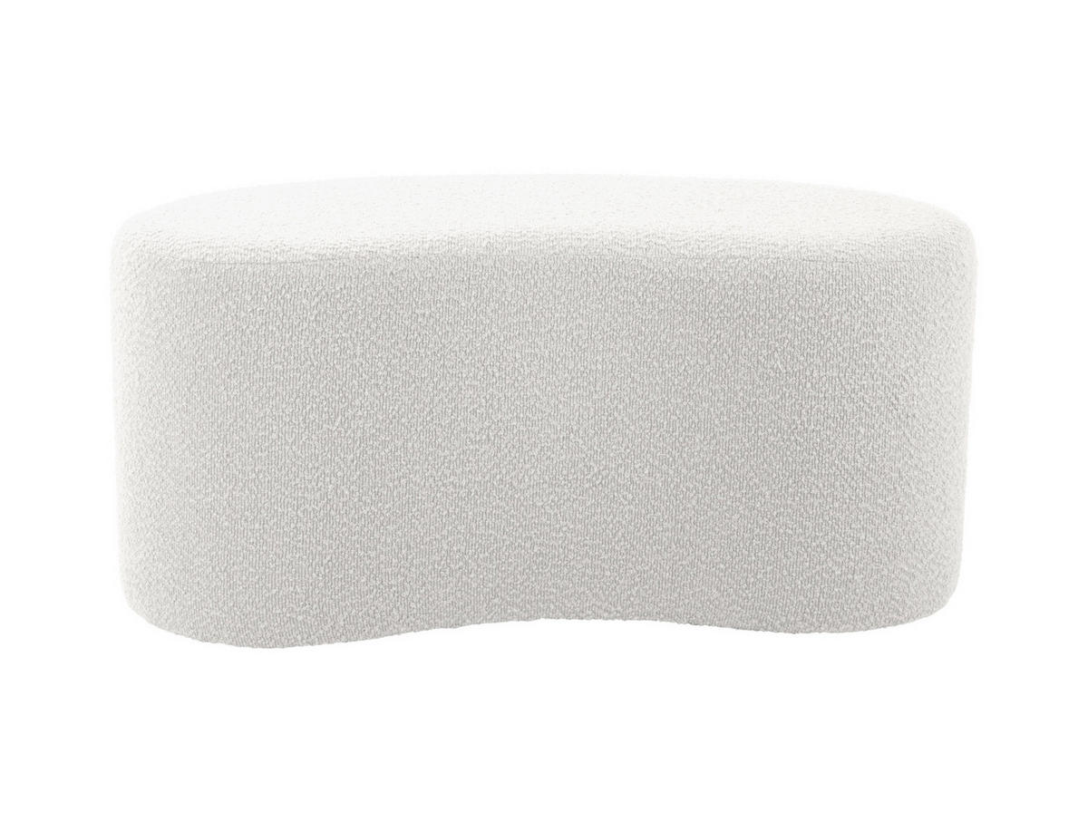HOCKER Ada Wave 80/43/36 cm - Weiß, Textil (43/36/80cm) - Leitmotiv