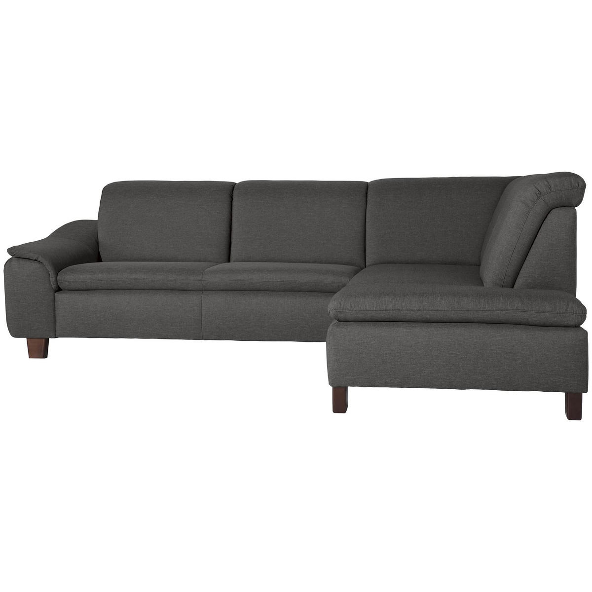 ECKSOFA mit Ottomane rechts Kaylil Flachgewebe anthrazit - Anthrazit, Kunststoff (187/247cm) - 58aufmkessel