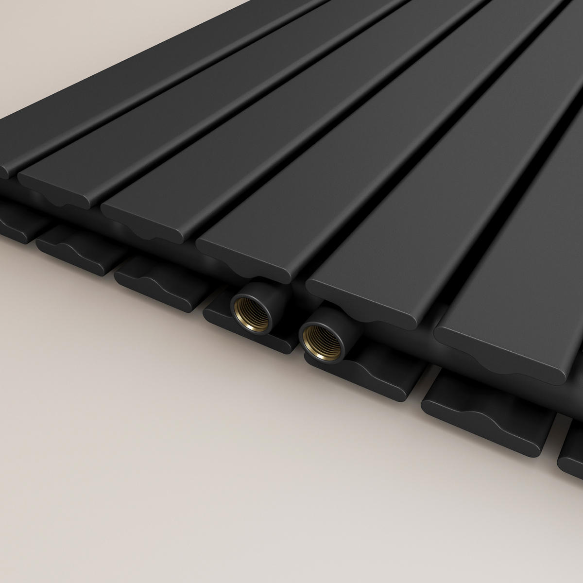 HEIZKÖRPER Flachheizkörper Schwarz 160/30/6,3 cm - Anthrazit, Metall (30/160/6.3cm) - EMKE