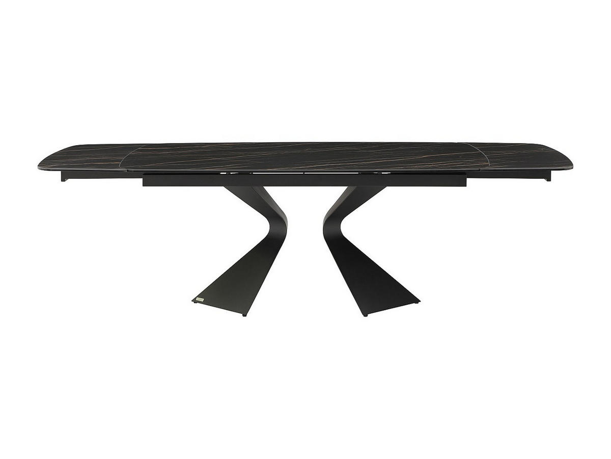 ESSTISCH - 6 Personen, 8 Personen, 10 Personen - Keramik, Glas - Schwarz - KAJARI - Schwarz, Glas/Keramik (90/220/76cm) - Vente-Unique