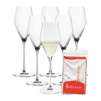 CHAMPAGNERGLÄSER + POLIERTUCH Definition transparent 250 ml 6er Set - Transparent, Glas (0.25L) - Spiegelau