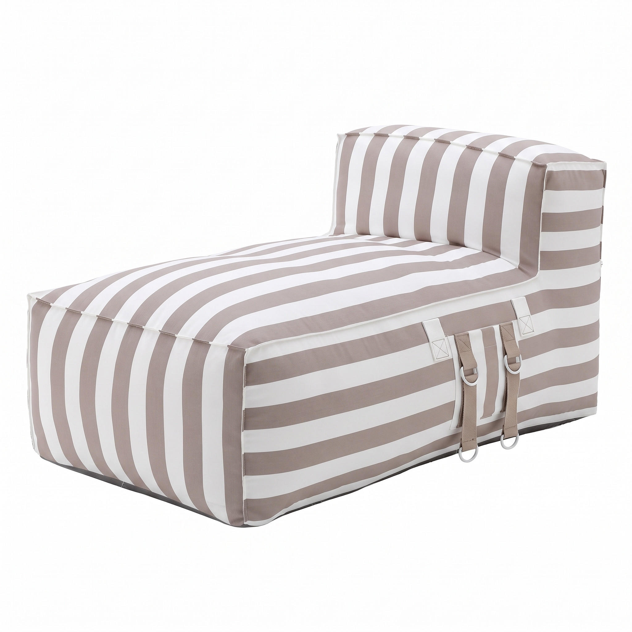 OUTDOOR Ottomane - Sitzsack SOFT mit Rückenlehne für Garten & Terrasse, Beige - Beige, Textil (70/75/150cm) - Muffo