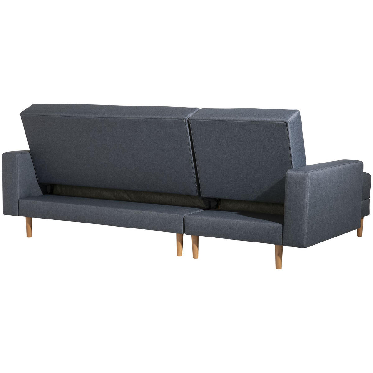 FUNKTIONSSOFA mit Hocker Kattie Flachgewebe denim - Flieder, Kunststoff (144/230cm) - 58aufmkessel