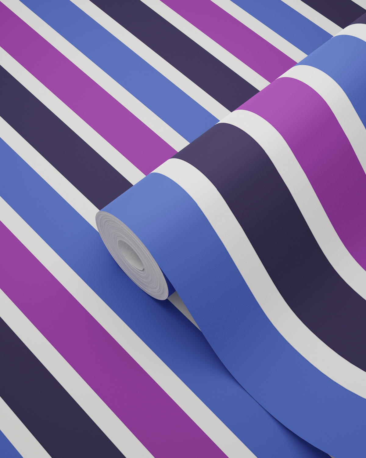 TAPETE Streifen 53 cm x 10.05 m - Blau, Papier (53/1000cm) - ESTAhome