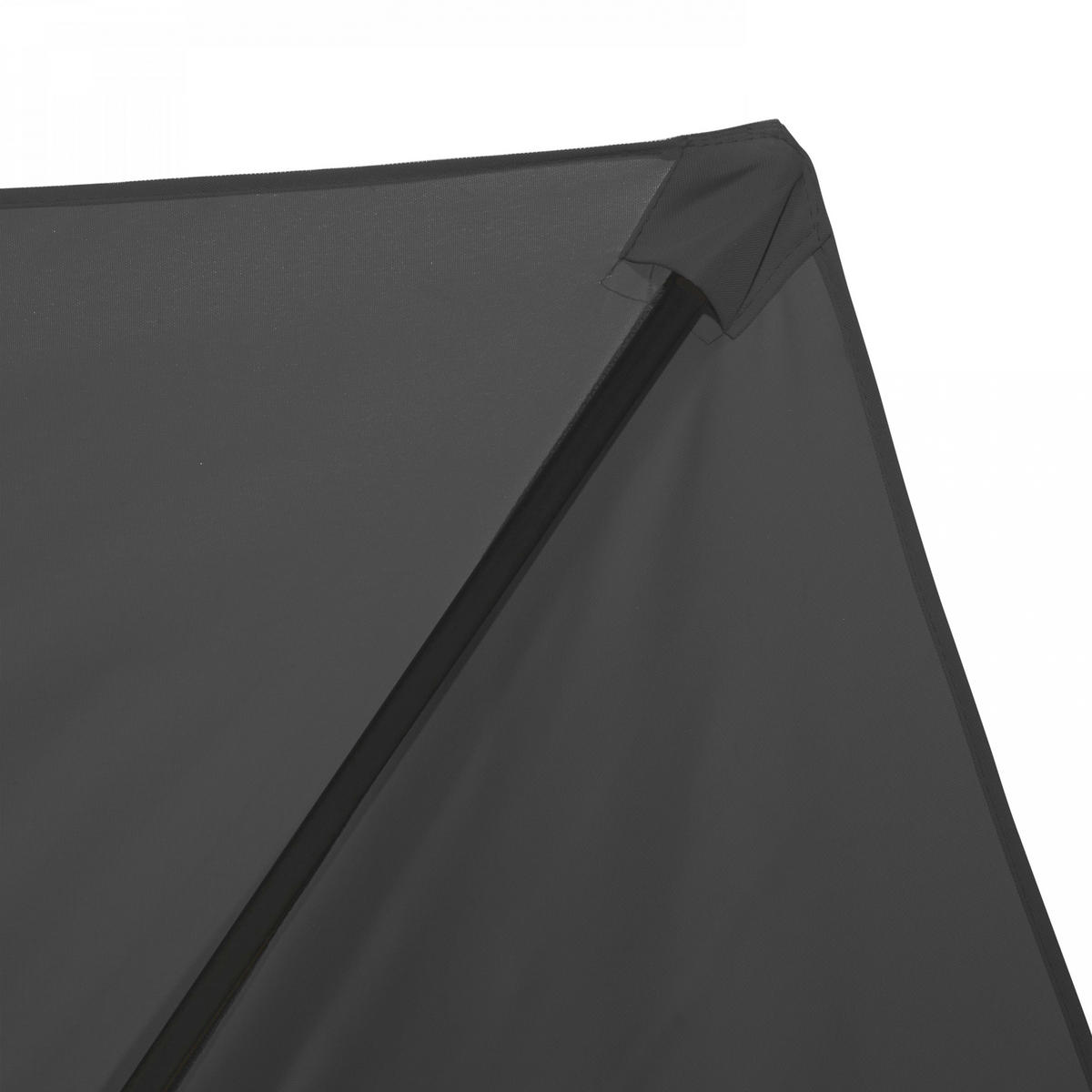 SONNENSCHIRM 3x3m mit 4 Gewichtsplatten, Grau - Grau, Metall (300/300cm) - Oviala