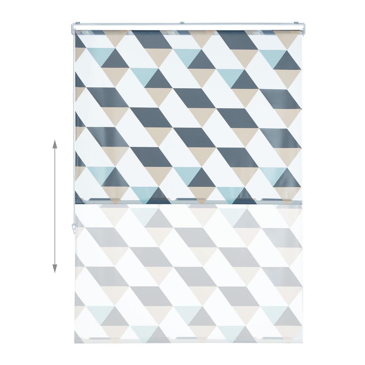 DUSCHROLLO - Multicolor, Kunststoff/Metall (120/7cm) - Relaxdays