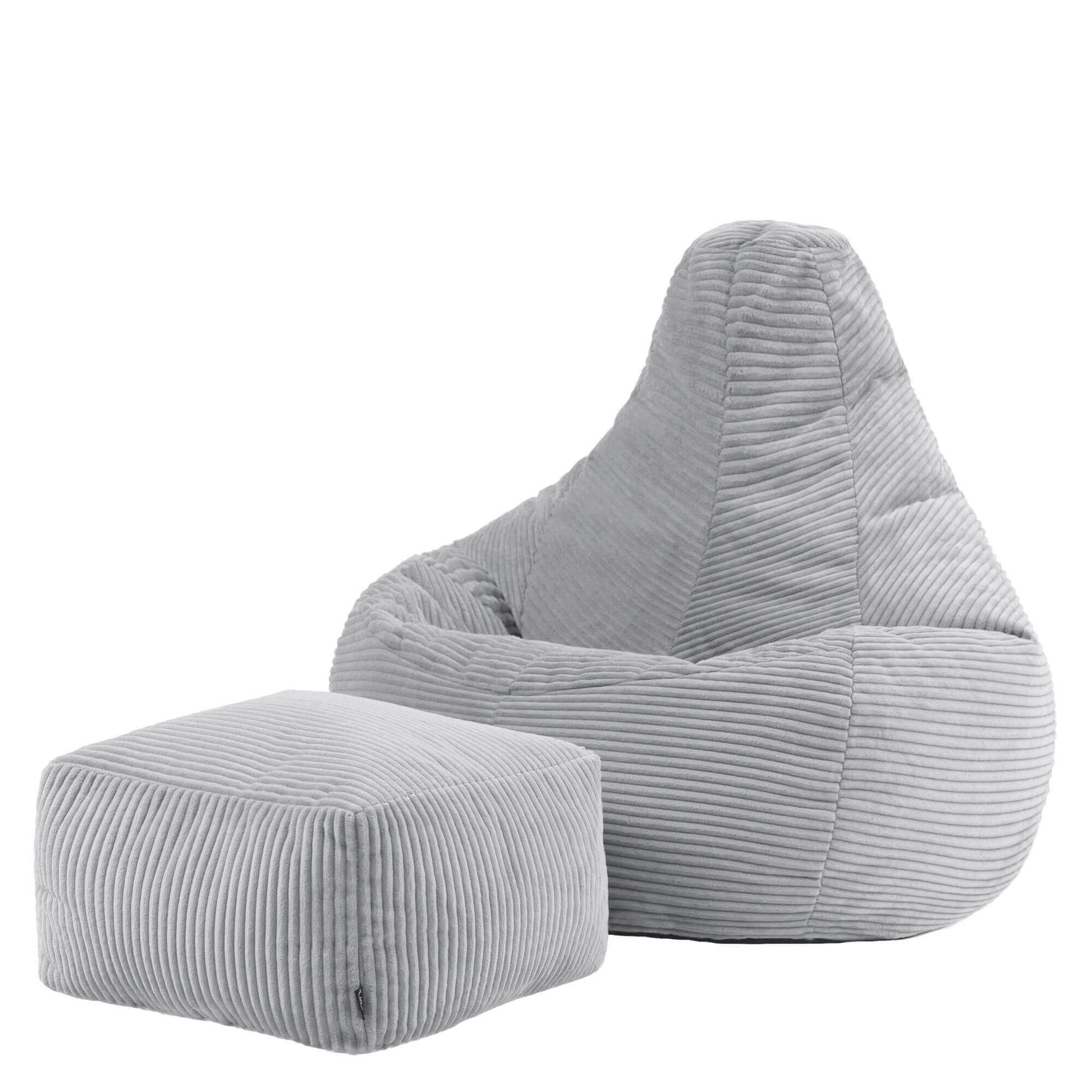 SITZSACK Dalton mit Hocker - Grau, Textil (90/73/84cm) - icon