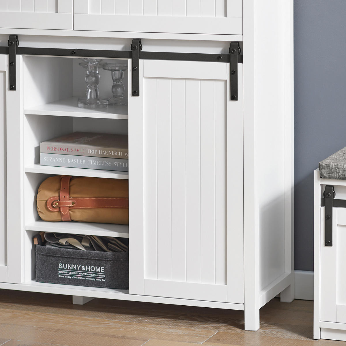 SIDEBOARD Weiß - Weiß, Holzwerkstoff (104/93/35cm) - SoBuy