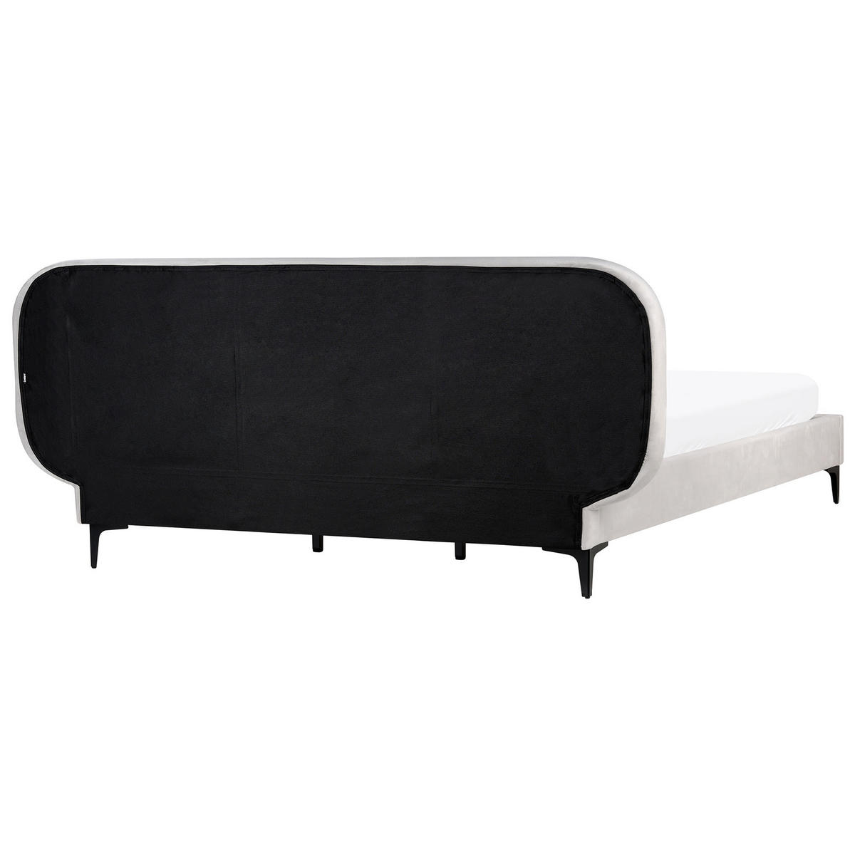 BETT mit Lattenrost 180/200 cm Hellgrau Suzette - Hellgrau, Textil (180/200cm) - Beliani