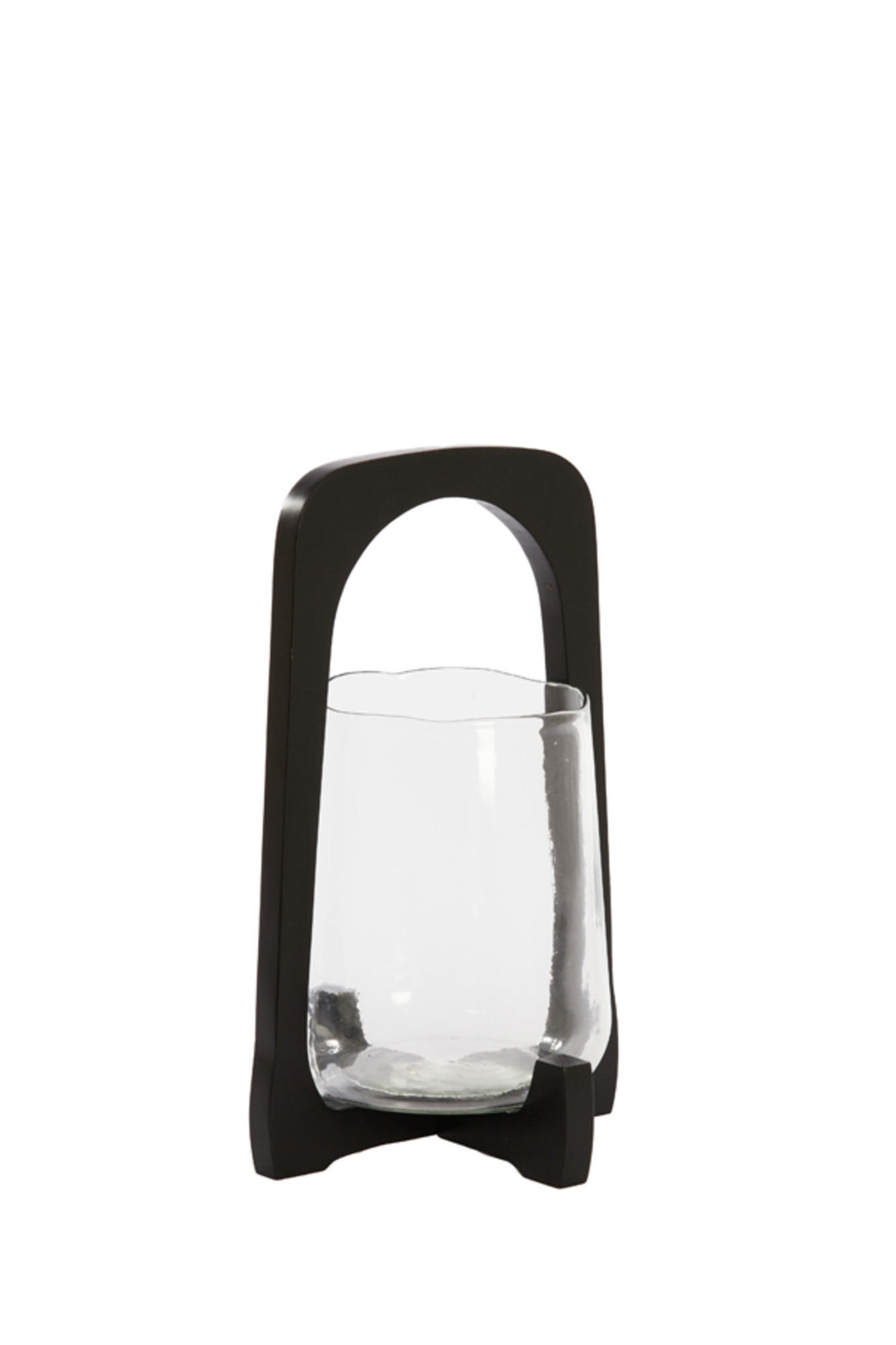 WINDLICHT Anosy Schwarz Ø21,5/35 cm - Schwarz, Holz (21.5/35/21.5cm) - Light & Living