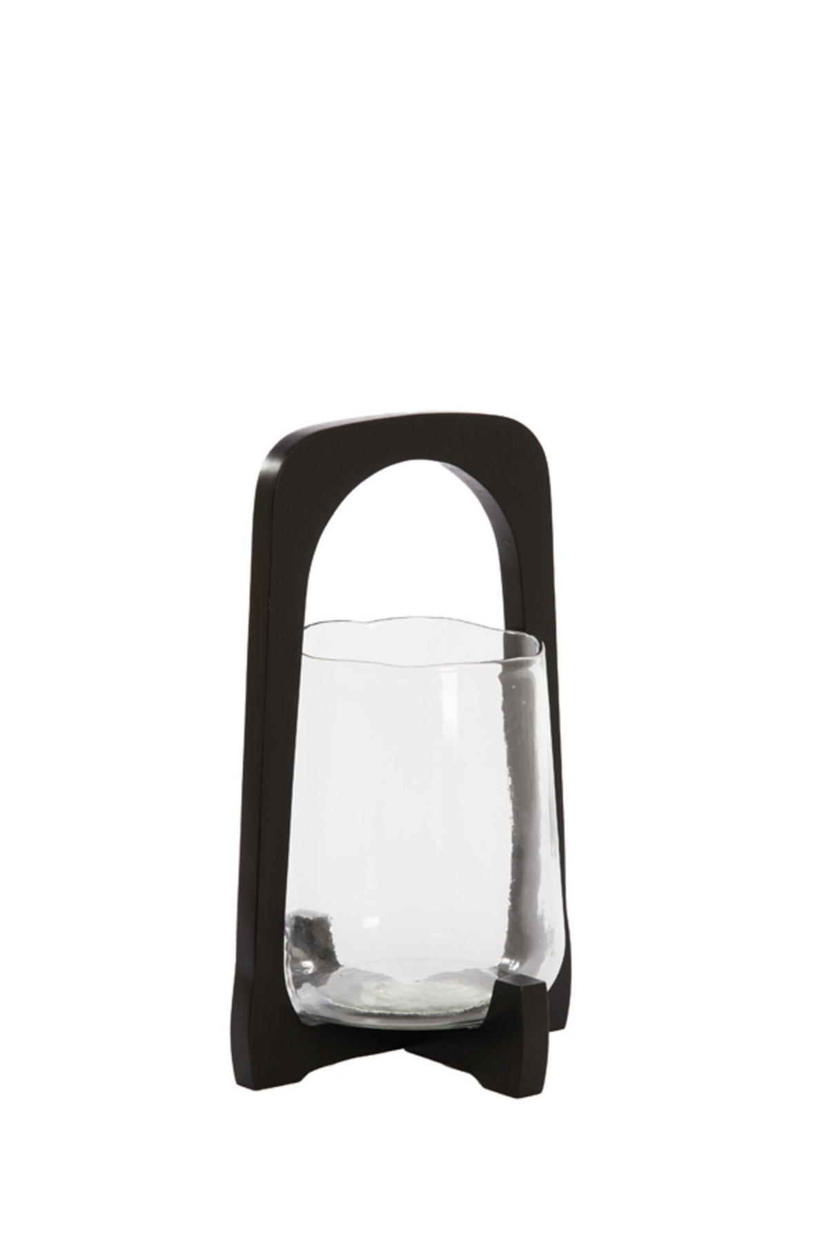 WINDLICHT Anosy Schwarz Ø21,5/35 cm - Schwarz, Holz (21.5/35/21.5cm) - Light & Living