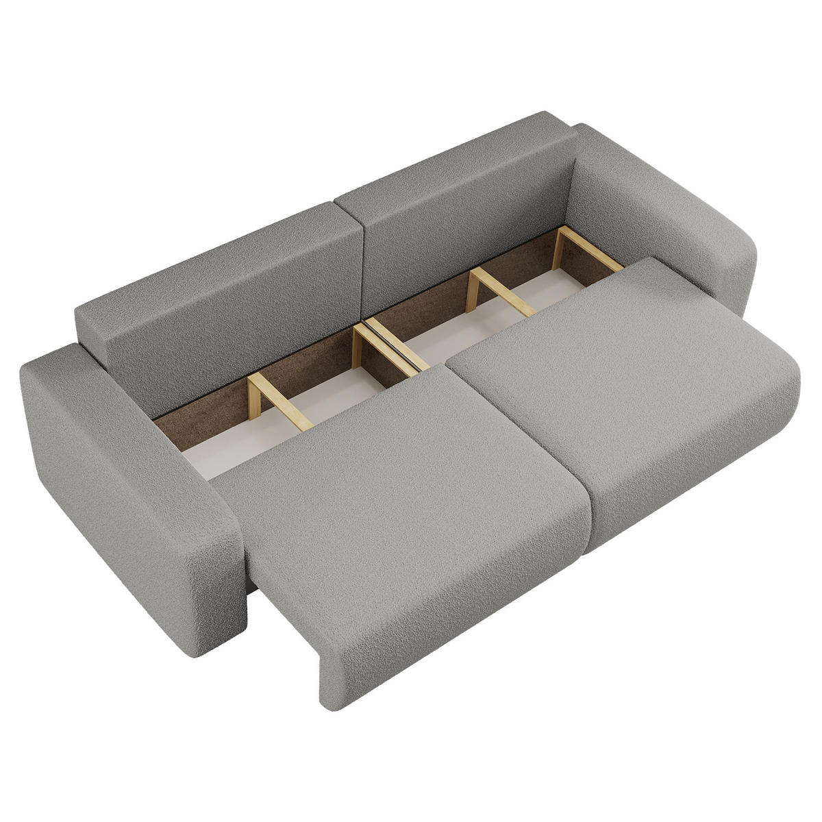 SCHLAFSOFA MILANO und Bettkasten Stoff Quelle Grau - Grau, Holz (246/83/98cm) - Kaiser Möbel