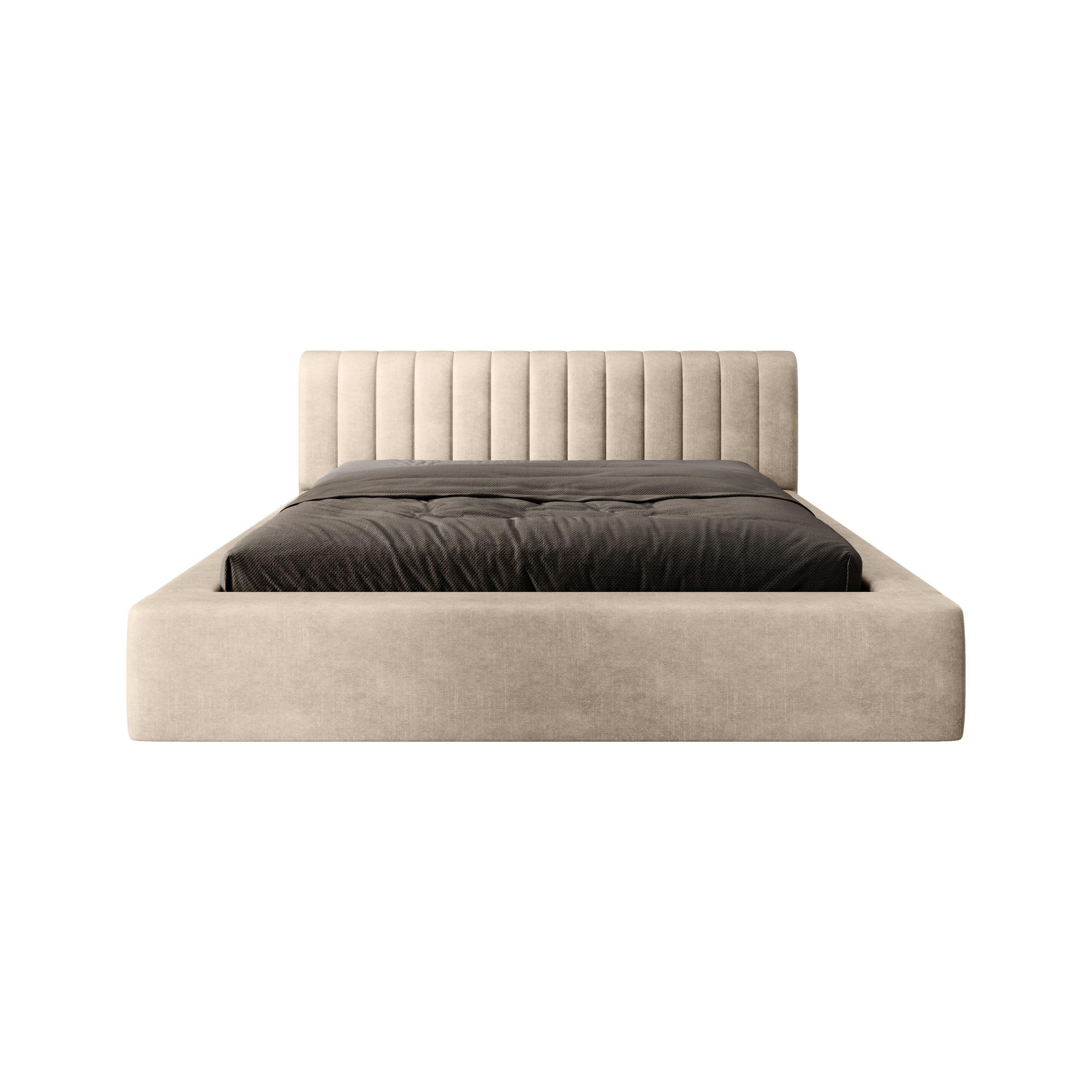 POLSTERBETT aus Polyester Vurmat 140x200 cm, Sandy - Sandfarben, Textil (140/200cm) - Fedve