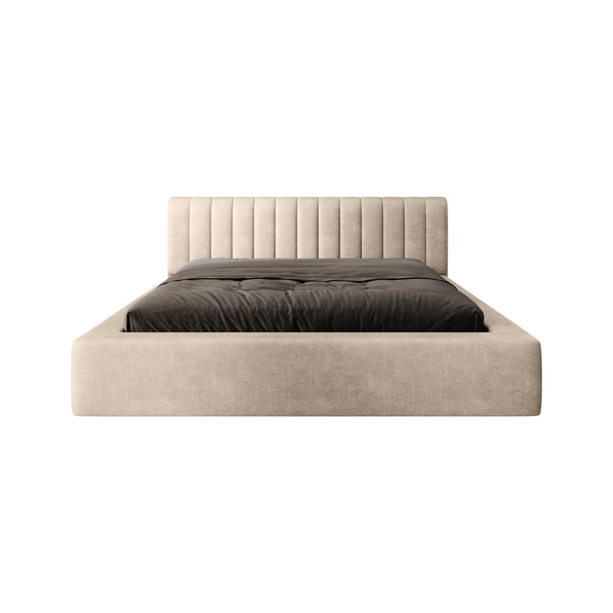 POLSTERBETT aus Polyester Vurmat 180x200 cm, Sandy - Sandfarben, Textil (180/200cm) - Fedve