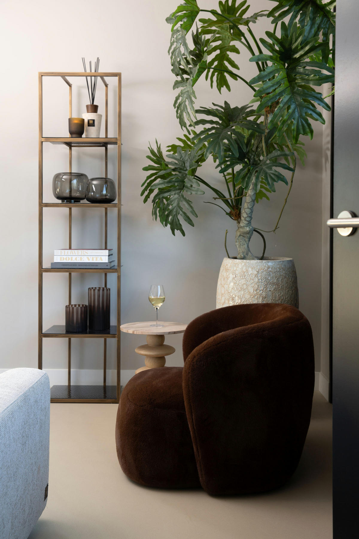 SESSEL Aphrodite Braun 88/87/70cm - Dunkelbraun, Textil (87/70/88cm) - PTMD Collection