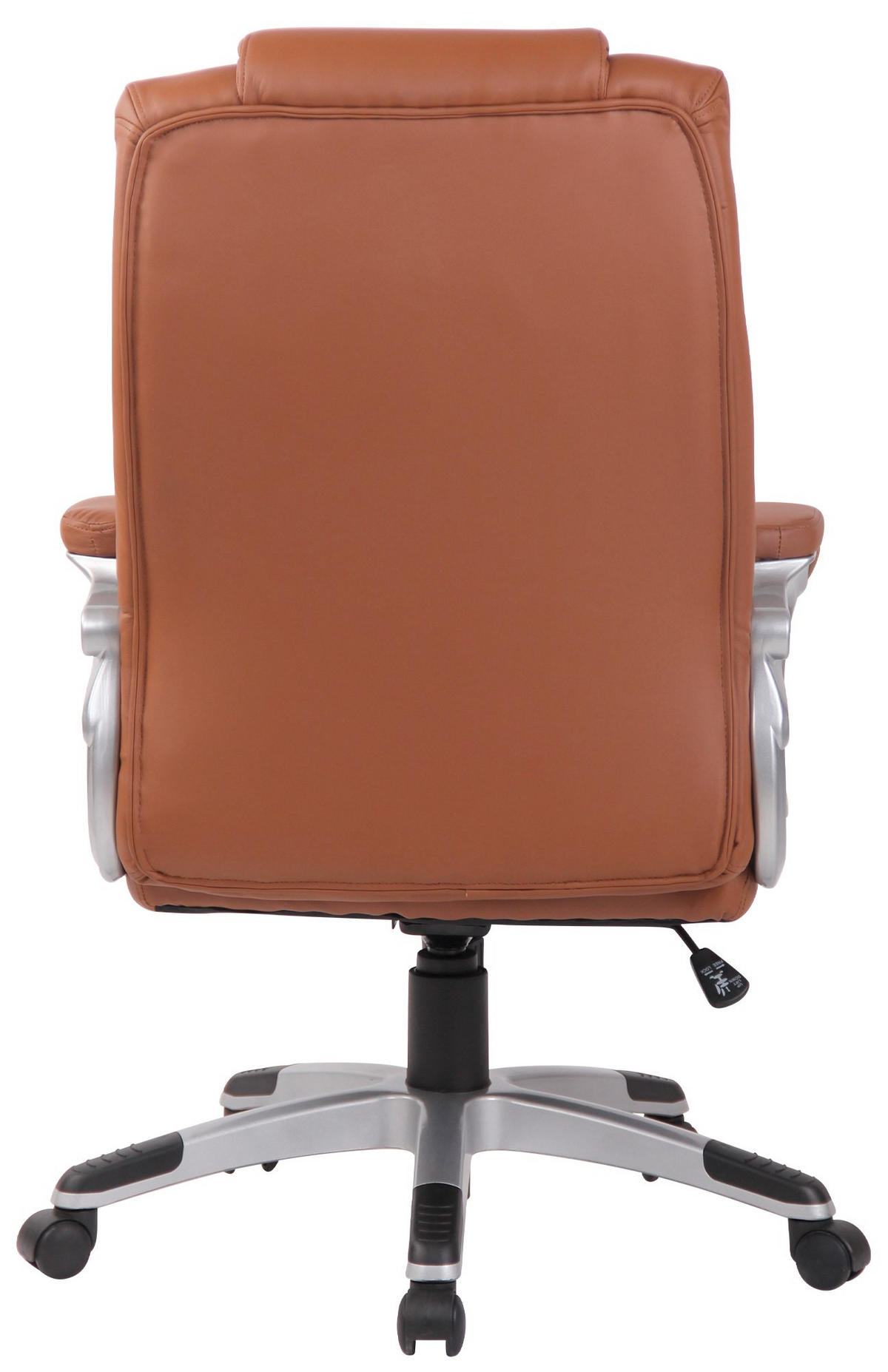 CHEFSESSEL Lederlook Hellbraun - Hellbraun/Grau, Kunststoff/Textil (65/109/73cm) - CLP