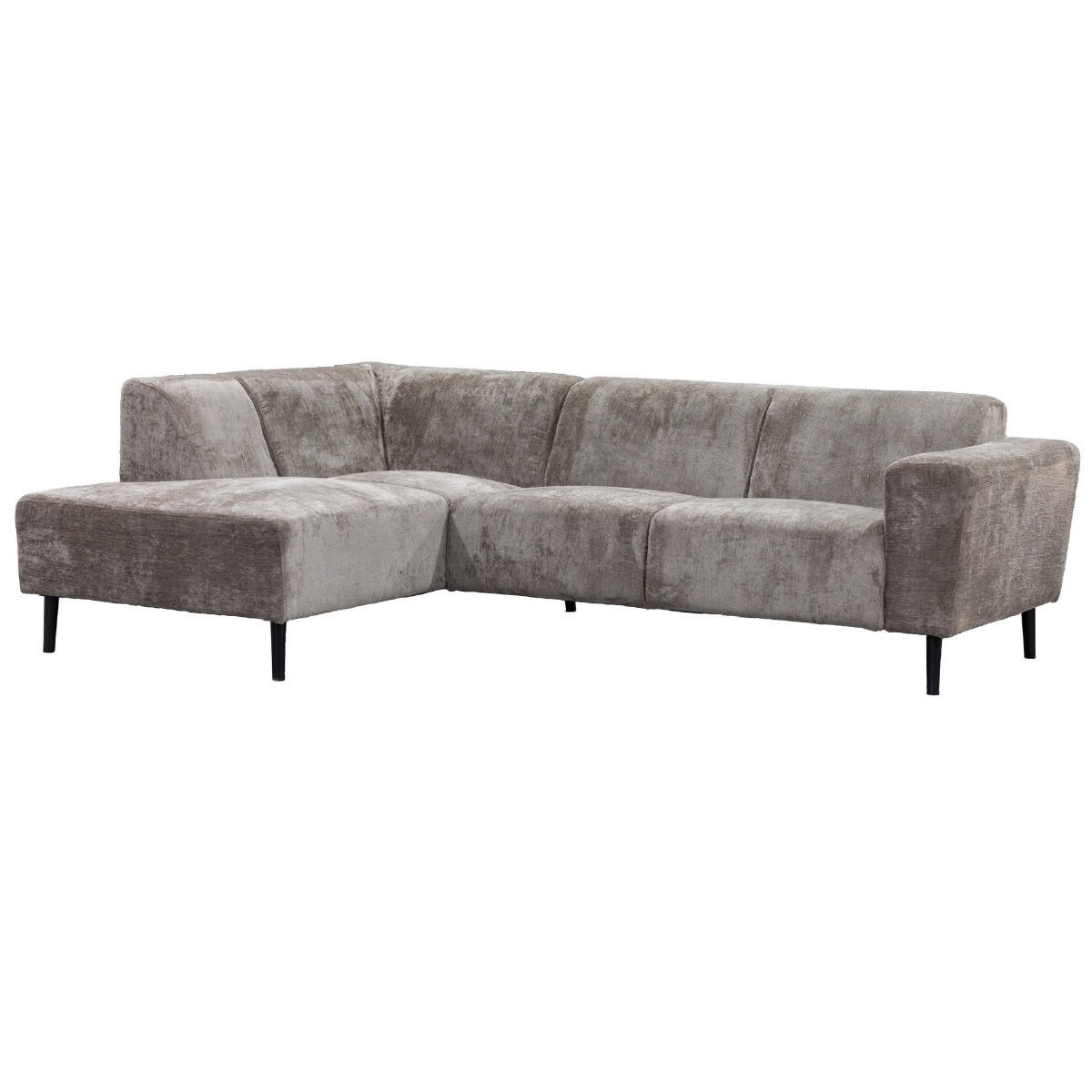 3-SITZER-ECKSOFA mit Ecke auf der linken Seite aus Stoff, taupe - Taupe, Textil (242/160cm) - Giga Meubel