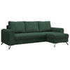 ECKSOFA Hugo Cord Grün - Schwarz/Grün, Textil/Metall (242/140cm) - MKS