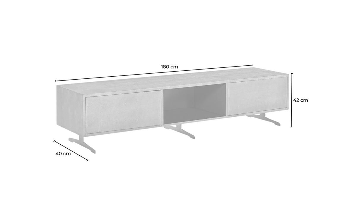 LOWBOARD GALA Gold Holz - Goldfarben, Holz/Metall (180/42/40cm) - KAWOLA