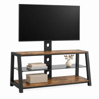 TV-STÄNDER mit 3 Ablagen für TVs 81,3-165,1 cm MDF Metall Braun - Braun, Metall (42/125/116cm) - Beauniv