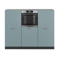 EINBAUKÜCHE R-Line Blau-Grau/Anthrazit 180 cm ohne AP - Anthrazit/Blaugrau, Holzwerkstoff (180/81.6/46cm) - Vicco