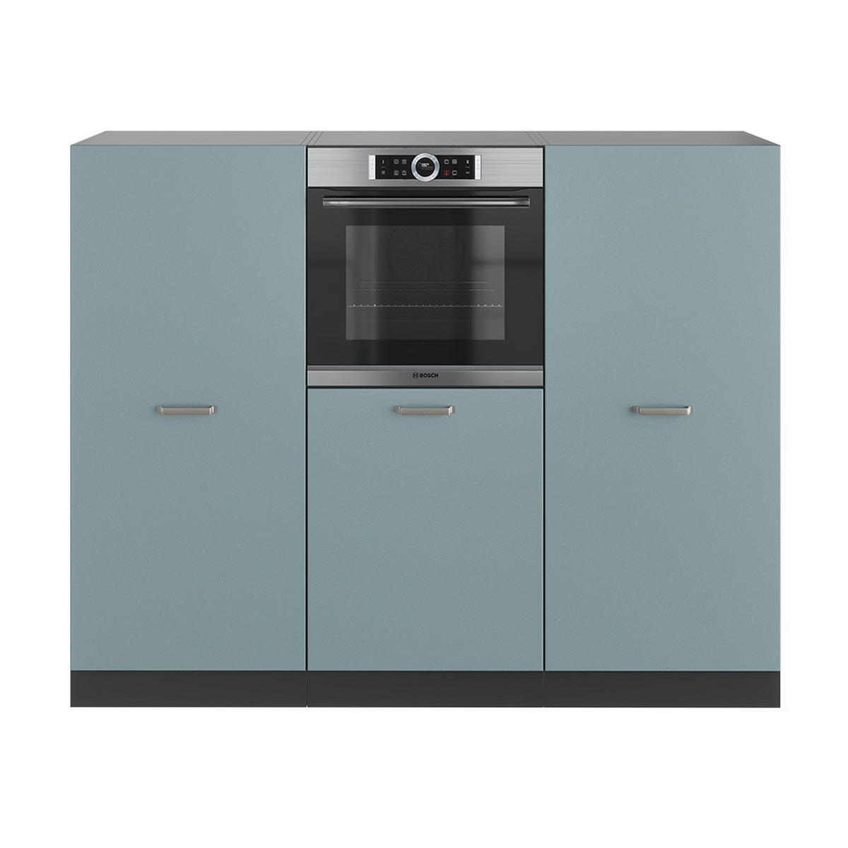 EINBAUKÜCHE R-Line Blau-Grau/Anthrazit 180 cm ohne AP - Anthrazit/Blaugrau, Holzwerkstoff (180/81.6/46cm) - Vicco