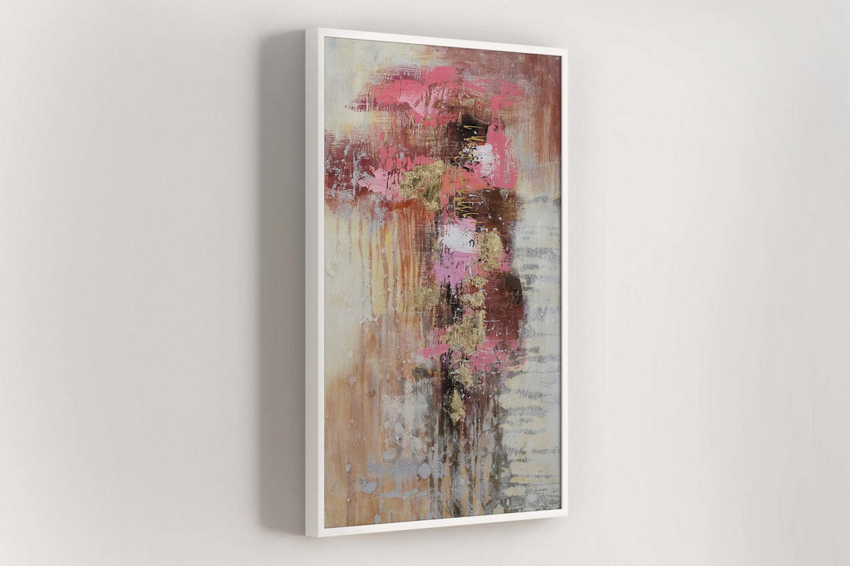 ACRYLBILD HANDGEMALT 80/120 cm - Pink, Holz/Textil (80/120cm) - KUNSTLOFT